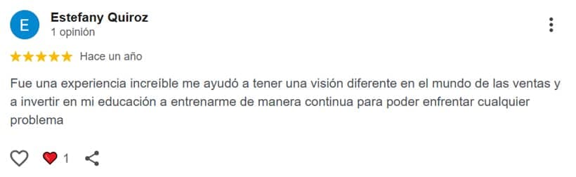 Testimonio de participante